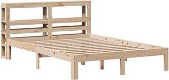 vidaXL Estructura De Cama Con Cabecero Madera De Pino Blanco 150x200cm Vidaxl