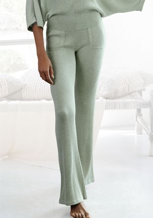 French Connection Strickhose FRENCH CONNECTION, Damen, Gr. 32/34, N-Gr, gr&uuml;n (mint meliert), Rippstrick, Obermaterial: 40% Viskose (LENZING ECOVERO), 30% Polyacryl, 30%