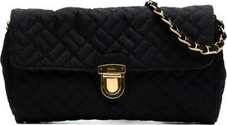 Prada 2000-2025 Impuntu Tessuto Chain crossbody bag - Black