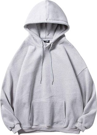 Generic Hoodie Mens Pullover with Hood, Oversized Hoodie Mens Essentials Hoodie Y2K Hoody Sweatshirt Autumn Winter Hoodie Streetwear Tops Couple Gifts, 4-Grey