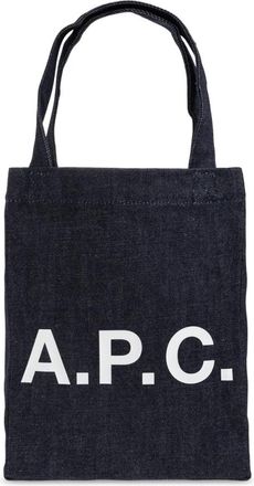 A.P.C. Lou Small Tote Bag - unisex - Shoppers - Blauw - ONE Size - Katoen - Tassen