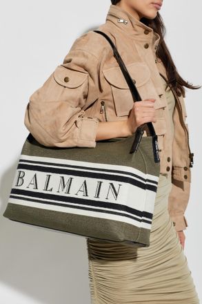 Balmain Release Medium Shopper Bag, Womens, Beige