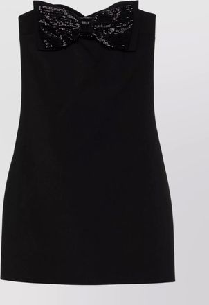 Self Portrait mini dress bead detailing oversize bow