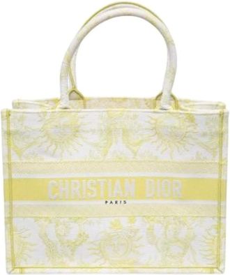 Dior Pre-owned Lady D-Lite Tote Bag - Dames - Pre-owned - Geel - Maat: ONE Size