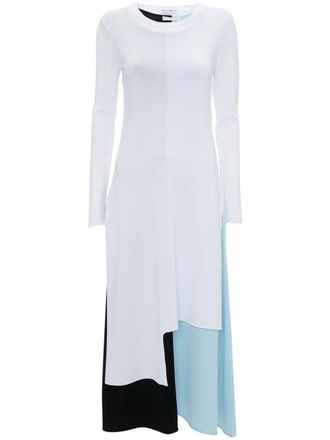 J.W.Anderson Gelaagde midi-jurk met colourblocking - Wit