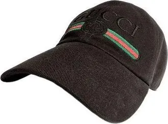 Gucci Cotton Baseball Hat with Embroidery Black 875736-4HBKG-1060