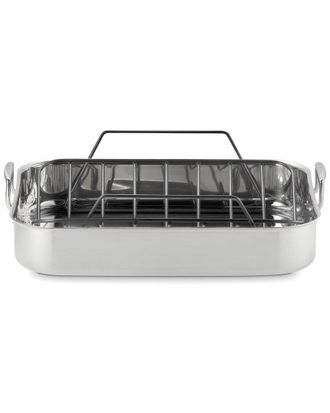LE CREUSET Signature Rectangular 13.8 X 4.5In Roaster And Rack With $18 Credit