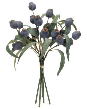 Melrose International Set Of 2 Blue Pod Foliage Bundle