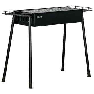OUTSUNNY Barbacoa de carb&oacute;n 94x39x70 cm negro