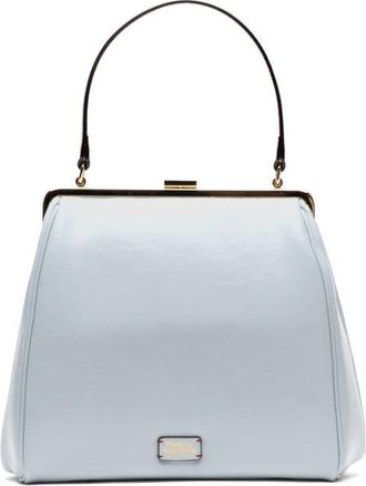 Frances Valentine Katherine Crinkled Leather Frame Bag in Light Blue at Nordstrom