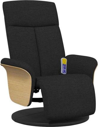 vidaXL Massage Recliner Chair Black 79 x 87 x 104.5 cm Fabric vidaXL