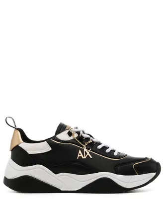関送込♪ARMANI EXCHANGE/ロゴ スパンコール付き スニーカー 関送込♪ARMANI EXCHANGE/ロゴ スパンコール付き スニーカー (A
