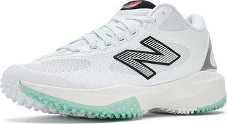New Balance FreezeLX V5 Turf Low Lacrosse Cleats Mens Shoes White/Black/Silver Metallic : 10.5 D - Medium, Textile