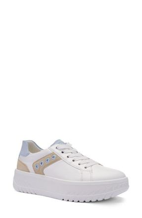 Ara Meridian Platform Sneaker in White/Beach/Cielo at Nordstrom, Size 9.5