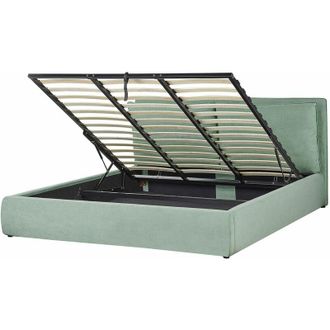 Beliani Beliani - Letto matrimoniale verde menta con contenitore 180 x 200 cm Bayonna