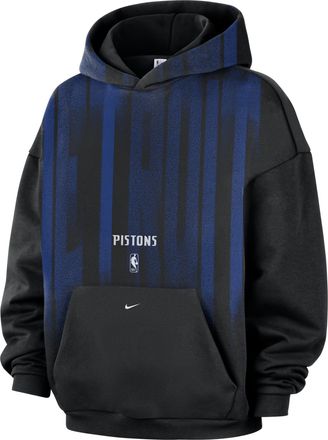 Nike Mens Detroit Pistons Standard Issue Therma-FIT Fleece Basketball Hoodie in Black | IQ1483-010