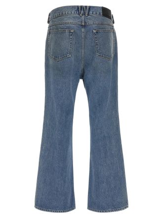 Willy Chavarria Flared Denim Jeans - Blue