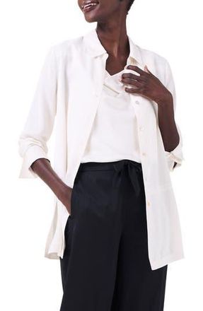 Nic+Zoe Crepe Mix Button-Up Shirt in Classic Cream at Nordstrom Rack, Size X-Small