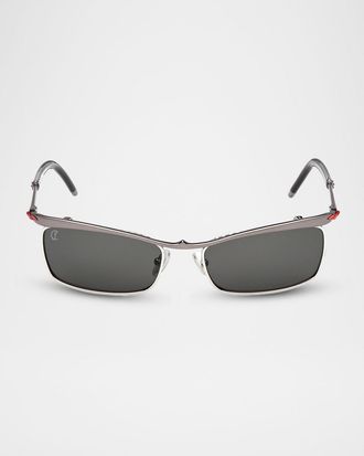 Christian Louboutin Hot Chick LB0021 Rectangular Metal Sunglasses