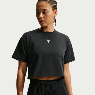 Nike Womens Kobe Dri-FIT Cropped Basketball T-Shirt in Black | IO8289-010