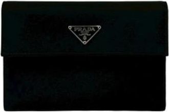 Prada Pre-owned Portemonnee (drievoudig) - Dames - Vintage Accessoires - Zwart - ONE Size - Leer - Vintage
