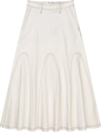 Munthe Midi Rokken - Dames - Midirokken - Beige - XS - Rokken