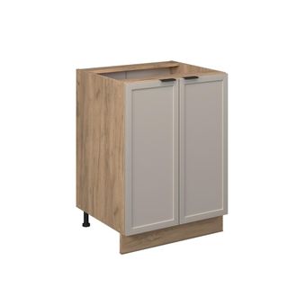 Vicco Mueble Bajo De Cocina Fame-line, Grisbeige, 60 Cm Sin Encimera, Vicco