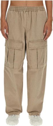 Acne Studios Prudento Cotton Ripstop Pants - Heren - Wijde Broeken - Beige - S - Katoen - Broeken