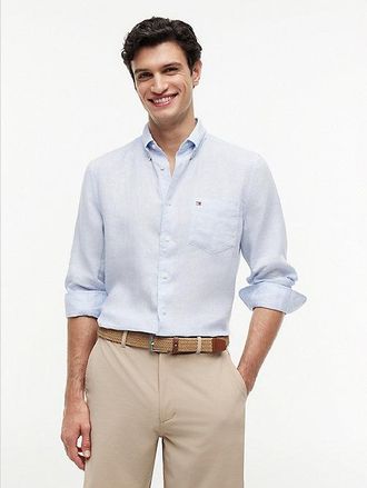 Tommy Hilfiger Regular Fit Washed Pure Linen Shirt