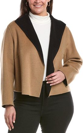 Lafayette 148 New York Plus Reversible Cropped Jacket