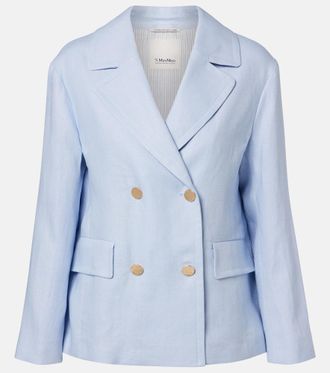 Max Mara Avenue double-breasted linen blazer