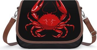 Generic Red Crab Crossbody Bags for Women Shoulder Messenger Bag Purse Handbags