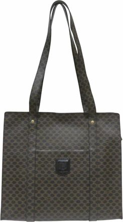 Celine Macadam Dark Brown Pvc Leather Tote Bag (Pre-Owned)