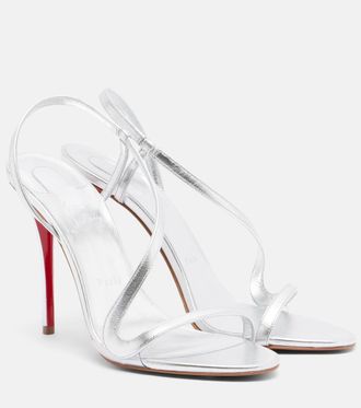 Christian Louboutin Sandalias Miss Z de piel metalizada