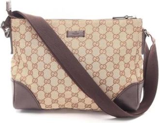 Gucci Pre-owned Vintage Schoudertas - Dames - Vintage Schoudertas - Beige - ONE Size - Leer - Vintage