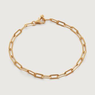 Monica Vinader Gold Deco Link Chain Bracelet