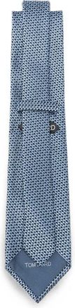 Tom Ford Micro-Patterned Silk Necktie - Blue