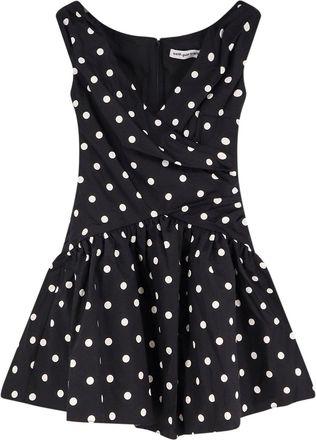 Self Portrait Polka-Dots Cotton Mini Dress-Donna