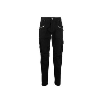 Balmain Black Cotton Cargo Mens Pants