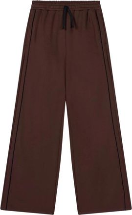 ALIX The Label Gebreide Pijpenbroek - Dames - Wijde Broeken - Bruin - M - Broeken