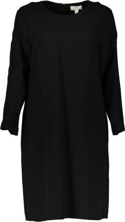 GANT Zwarte jurk met lange mouwen en rits achteraan - Dames - Korte kleedjes - Zwart - L - Kleedjes