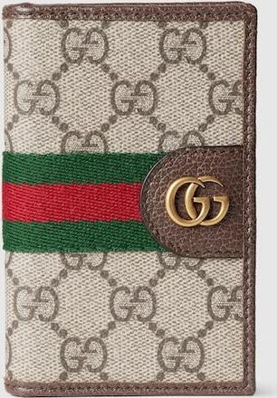Gucci Ophidia Long Card Case, Beige, GG Canvas