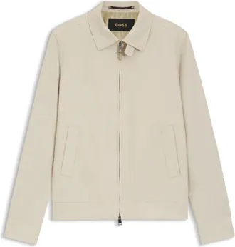 BOSS Slim-fit jacket in linen