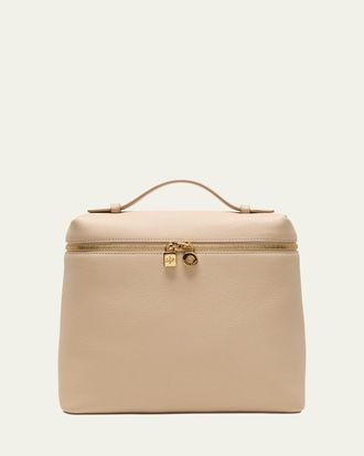 Loro Piana Extra Pocket L 23.5 Leather Backpack