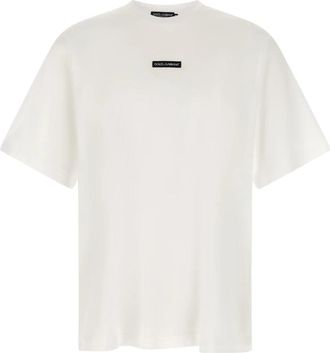 Dolce & Gabbana Katoenen T-shirt - Heren - T-shirts - Wit - 2XL - Katoen - Tops