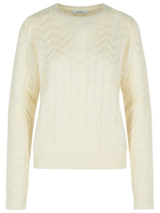 Max Mara wei&szlig;er Kaschmirpullover