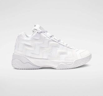Converse Womens Voltage Mid Leather High Top Sneakers In Triple White