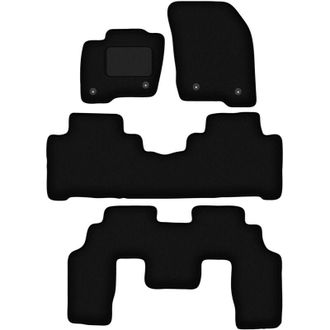 OEM Alfombrillas De Terciopelo Negro Para Ford S-max Mk2 7 Plazas (2015-)
