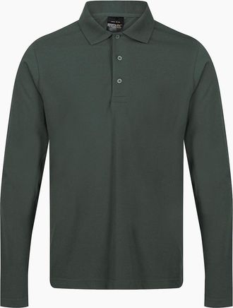 Regatta Mens Regatta Professional Mens Long-Sleeved Polo Shirt - Green - Size: 46