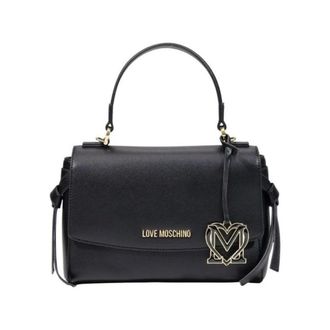 Love Moschino Bolso de mano con charm de logo - Bags - Mujer - Negro - ONE SIZE